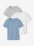 Pack of 3 short-sleeved T-shirts for boys sky blue 
