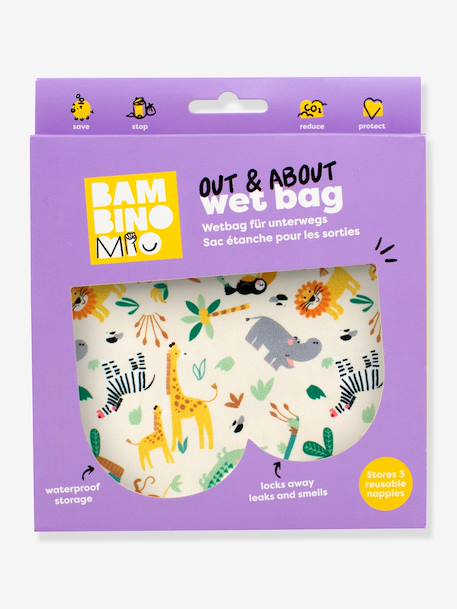 Waterproof wet bag for outings by BAMBINO MIO green 
