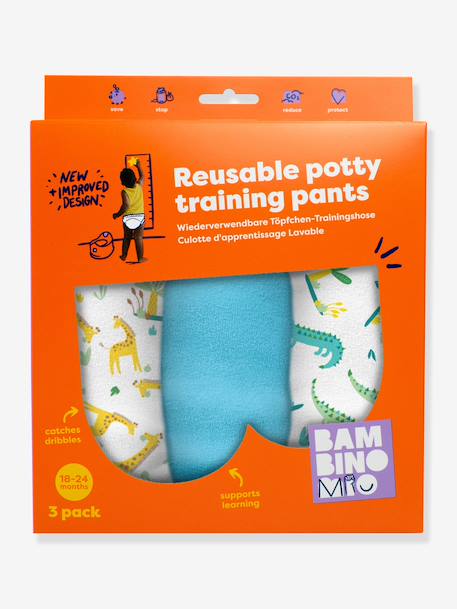 Pack of 3 potty training pants by BAMBINO MIO blue 