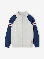 Boys-Zip-up cardigan with high neck for boys