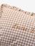 Personalised gingham cushion mocha 