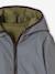 Reversible hooded jacket for boys khaki 