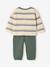 T-shirt and trousers set for baby caramel+green 
