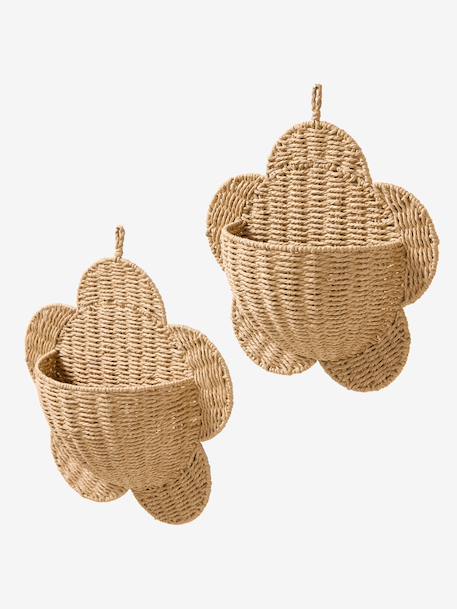 Paper flower wall decorations beige 