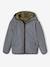 Reversible hooded jacket for boys khaki 