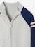 Zip-up cardigan with high neck for boys marl grey 