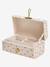 Metal trunk jewellery box vanilla 