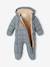 Padded pramsuit for newborn boys sage green 