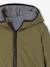 Reversible hooded jacket for boys khaki 