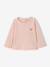 Long-sleeved T-shirt for baby girls grey blue+pale pink 