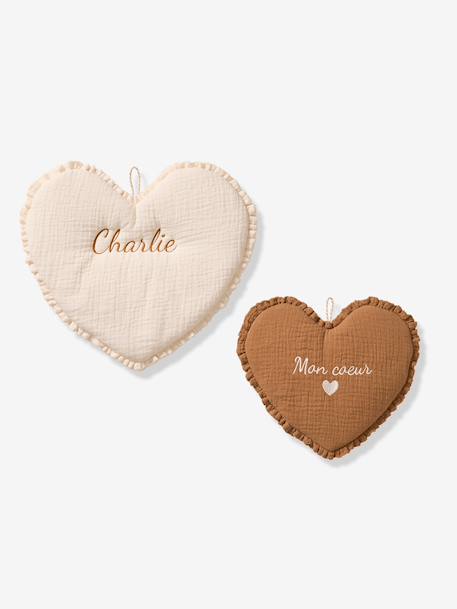 Pack of 2 heart wall decorations ecru 