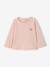 Long-sleeved T-shirt for baby girls grey blue+pale pink 