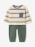 T-shirt and trousers set for baby caramel+green 