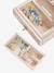 Metal trunk jewellery box vanilla 