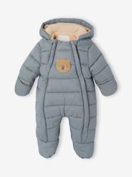 -Padded pramsuit for newborn boys