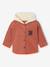 Hooded overshirt for baby terracotta 