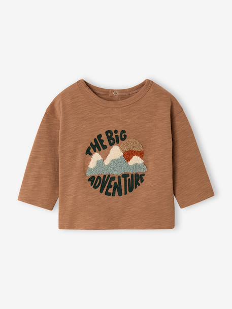 Long-sleeved T-shirt for baby caramel 