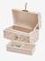 Metal trunk jewellery box vanilla 