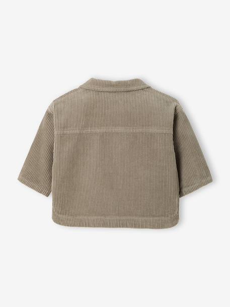 Shirt overshirt and T-shirt set for baby khaki 