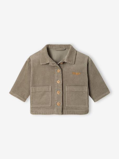 Shirt overshirt and T-shirt set for baby khaki 
