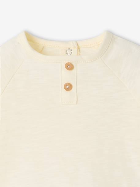 Shirt overshirt and T-shirt set for baby khaki 
