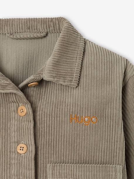 Shirt overshirt and T-shirt set for baby khaki 