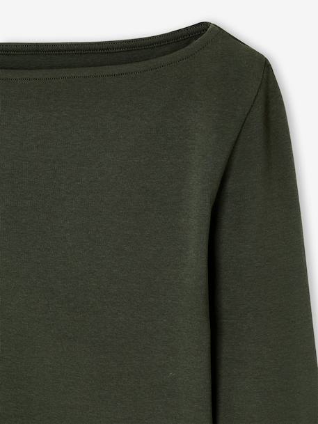 Pack of 2 Ribbed T-Shirts for Girls, JONEN bordeaux red+English green+marl grey 
