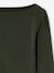 Pack of 2 Ribbed T-Shirts for Girls, JONEN bordeaux red+English green+marl grey 