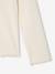 Roll-neck top for girls ecru+old rose 