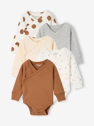 -Pack of 5 long-sleeved bodysuits for baby