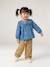 Wide-Leg Coloured Trousers with Tie Belt for Baby Girls beige+caramel+purple clover 