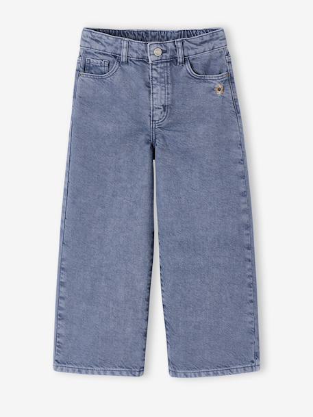 Wide-leg trousers in girls' colours green+grey blue+plum+rose 