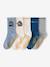 Pack of 5 socks for boys grey blue 