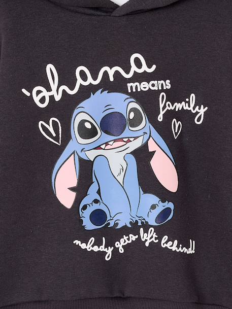 Hooded Lilo and Stitch sweatshirt for girls anthracite 