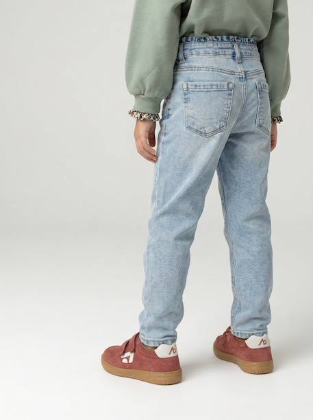 Slim-fit jeans for girls light blue+medium blue 