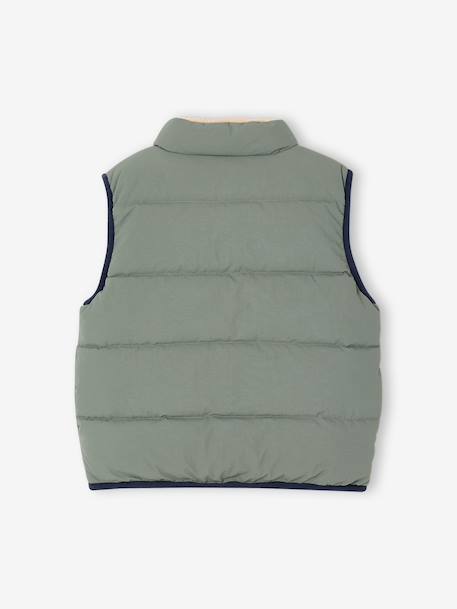 Reversible puffer gilet for boys lichen 