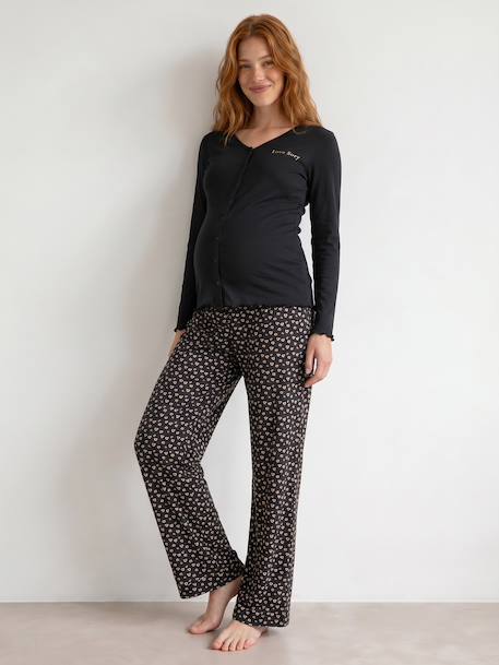 Nursing Special Pyjamas anthracite+night blue 