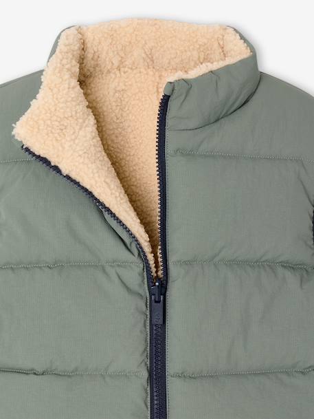 Reversible puffer gilet for boys lichen 
