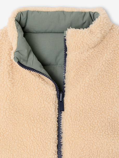 Reversible puffer gilet for boys lichen 