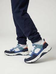 Shoes-Leather lace-up trainers for boys