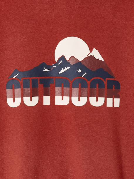 Hooded sweatshirt for boys tomato red 