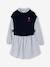 2-in-1-Effect Shirt Dress ecru+marl grey+navy blue 