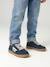 Pair of boys leather trainers navy blue 