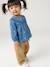 Denim blouse with long sleeves for baby girls stone 