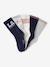 Pack of 5 sports socks for girls marl grey 