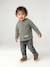 Striped Hooded Top for Baby Boys crystal blue+green+sandy beige+tomato red 