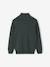 High Neck Jacket with Zip, for Boys Blue+marl green+White/Red 