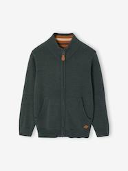 Boys-Cardigans, Jumpers & Sweatshirts-High Neck Jacket with Zip, for Boys