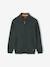 High Neck Jacket with Zip, for Boys Blue+marl green+White/Red 