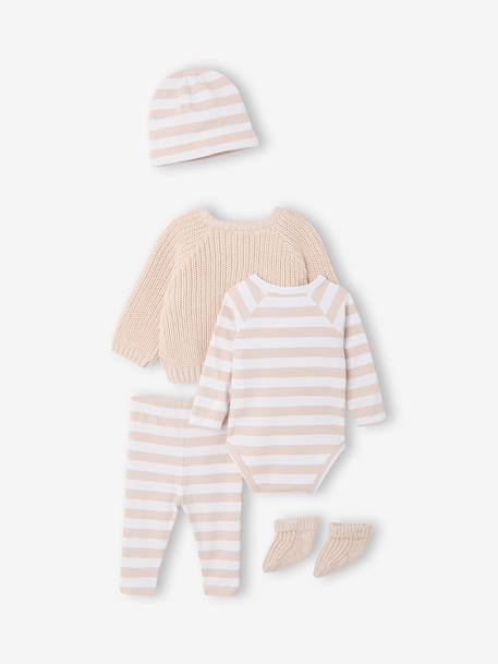 4-piece set for baby marl beige 
